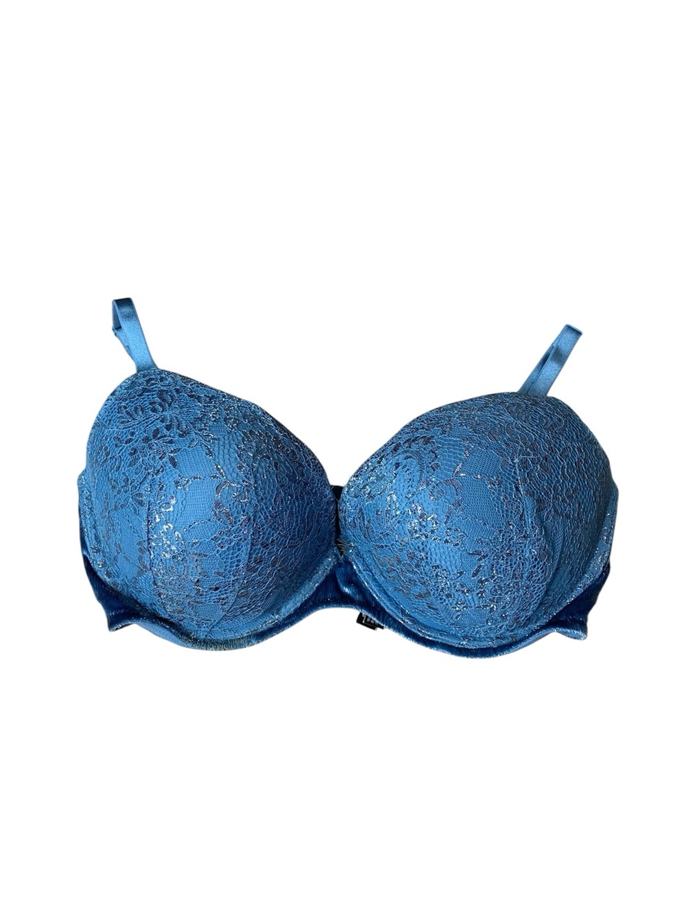 Victoria's Secret Very Sexy Blue Shimmer Lace Push-Up Bra - 34DD